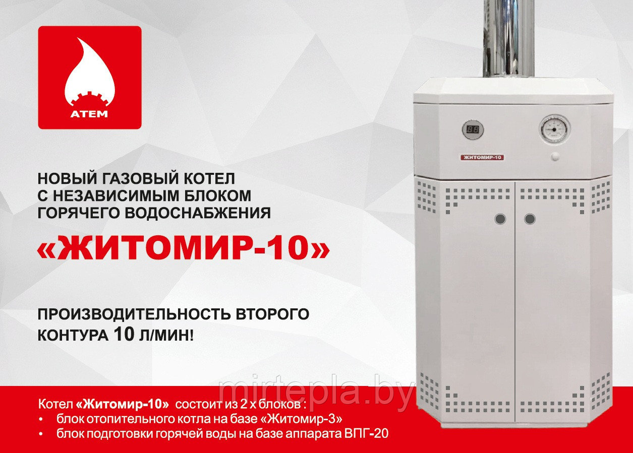Газовый котел Житомир 10 КСГ 30 (двухконтурный)