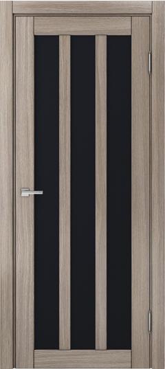 Двери межкомнатные экошпон MDF-Techno DOMINIKA 403 Черное стекло