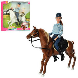 Кукла Defa Lucy с лошадью Конная полиция 8420