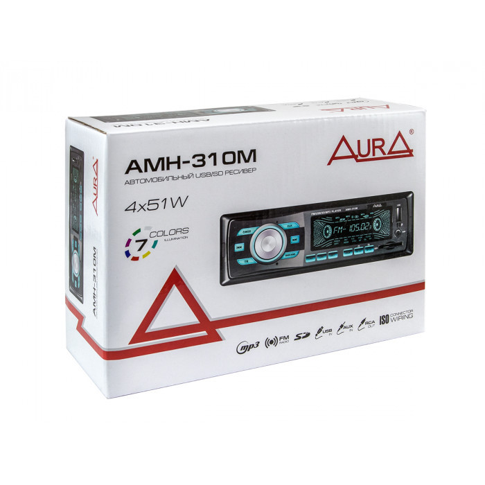 AurA AurA AMH-310M USB/SD ресивер изменяемая подсветка - фото 1 - id-p94004573