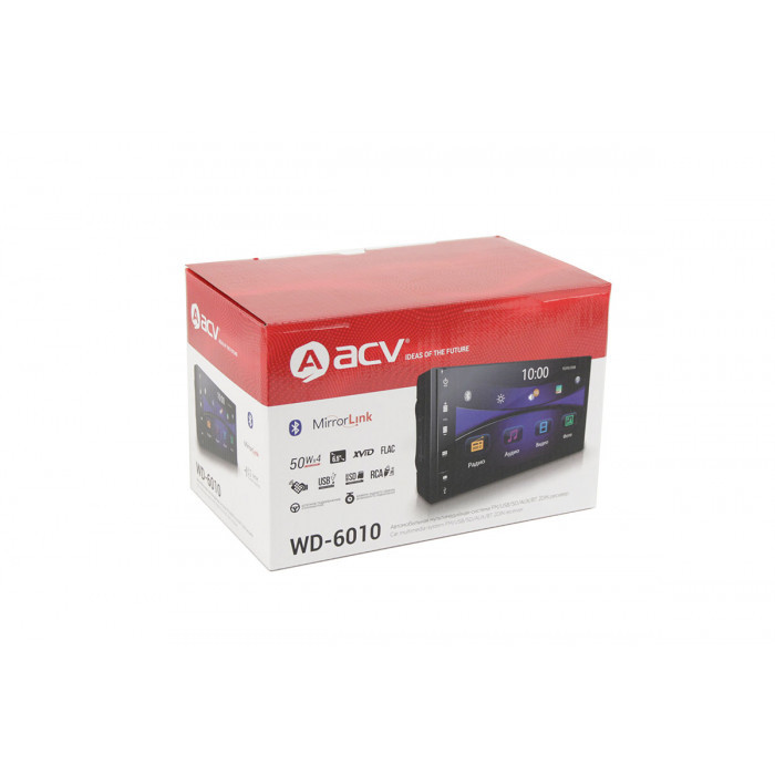 ACV WD-6010 (Win) 2din мультимедия 6.5"(800*480)FM/AM/USB/SD/4*50Wt/Bt/PhoneLink/RCA-саб/Slim/ПДУ - фото 1 - id-p94004577