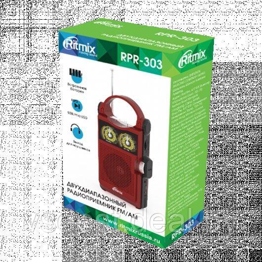 Радиоприемник RITMIX RPR-303 Red- Black - фото 2 - id-p94175805