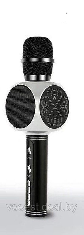 ORIG Портативный микрофон и колонка 2 в одном YS63 (Bluetooth) Чёрный хром - фото 1 - id-p94175818