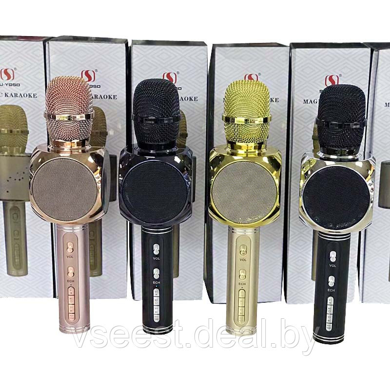 ORIG Портативный микрофон и колонка 2 в одном YS63 (Bluetooth) Gold - фото 5 - id-p94175819