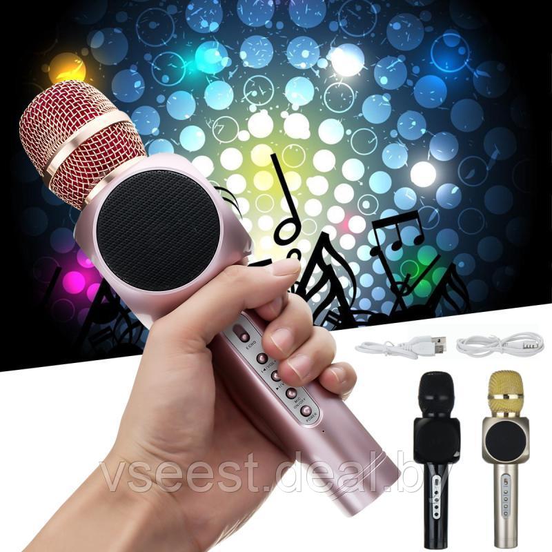 ORIG Портативный микрофон и колонка 2 в одном YS63 (Bluetooth) Rose Gold - фото 3 - id-p94175820