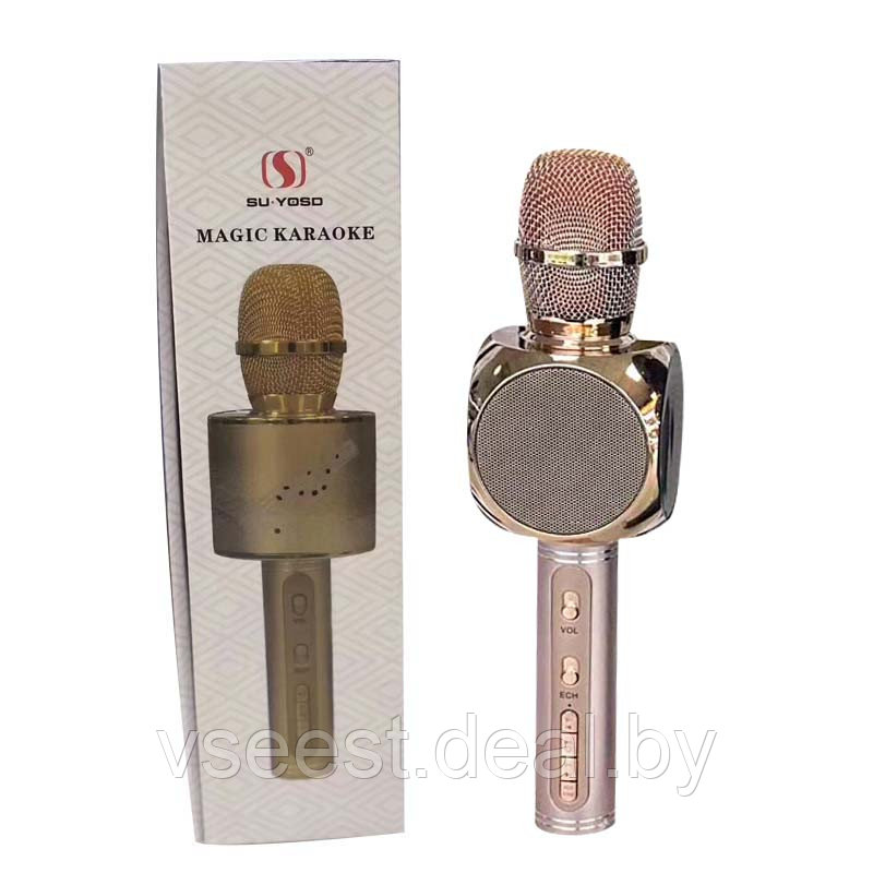 ORIG Портативный микрофон и колонка 2 в одном YS63 (Bluetooth) Rose Gold - фото 4 - id-p94175820