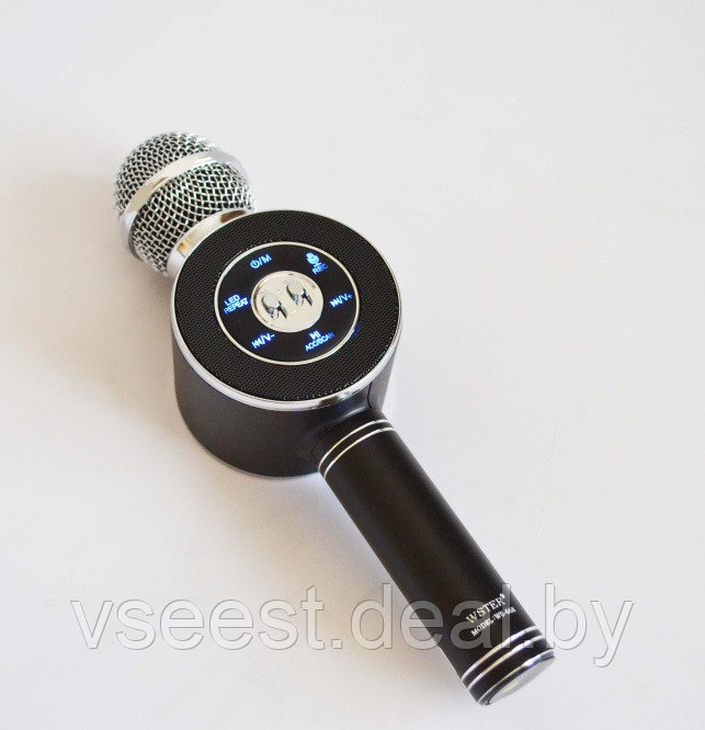 Портативная микрофон и колонка 2 в одном HANDHELD WS668 (Bluetooth) Чёрная - фото 2 - id-p94175821