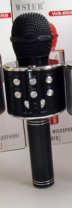 Фэйк Портативная микрофон и колонка 2 в одном WSTER WS858 (Bluetooth) Чёрная, фото 2