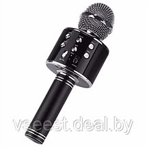 Фэйк Портативная микрофон и колонка 2 в одном WSTER WS858 (Bluetooth) Чёрная, фото 2
