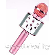 Фэйк Портативная микрофон и колонка 2 в одном WSTER WS858 (Bluetooth) Pink, фото 3