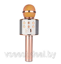 ORIG Портативная микрофон и колонка 2 в одном WSTER WS858 (Bluetooth) Rose Gold