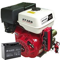 Двигатель для мотоблока STARK GX460E (вал 25мм) 18,5лс+аккумулятор