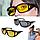 Очки Солнцезащитные HD Vision для вождения днем и ночью 2 штуки желтые+черные, фото 2