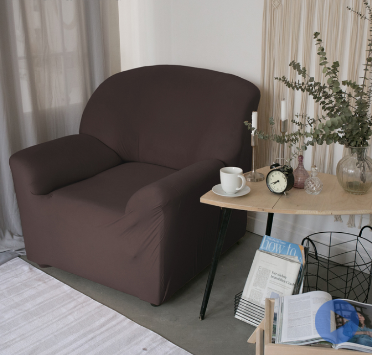 Чехол для мягкой мебели Collorista на кресло,наволочка 40*40 см в ПОДАРОК,шоколадный - фото 1 - id-p94184096