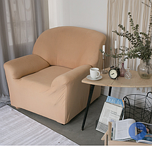 Чехол для мягкой мебели Collorista на кресло,наволочка 40*40 см в ПОДАРОК,бежевый