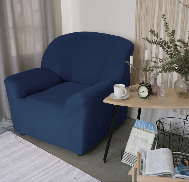 Чехол для мягкой мебели Collorista на кресло,наволочка 40*40 см в ПОДАРОК,тёмно-синий Collorista - фото 2 - id-p94184099
