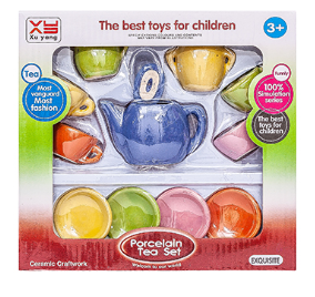 Набор цветной детской посуды Porcelain Tea Set - фото 1 - id-p94184456