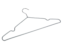Вешалка-плечики с антискользящим покрытием, размер 42-46, цвет серый в наборе 10 шт