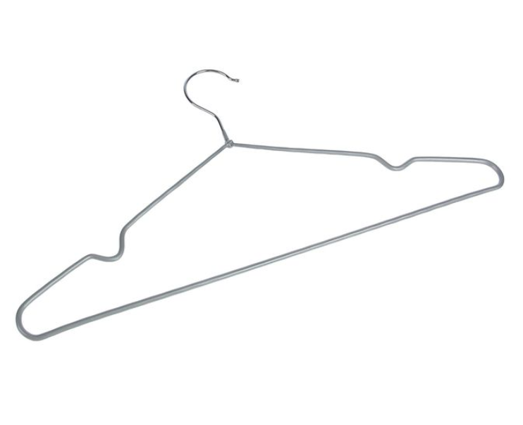 Вешалка-плечики с антискользящим покрытием, размер 42-46, цвет серый в наборе 10 шт - фото 1 - id-p94184488