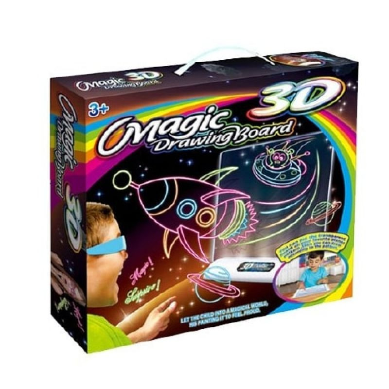 3D доска для рисования Magic Drawing Board Космическая ракета - фото 1 - id-p94184739