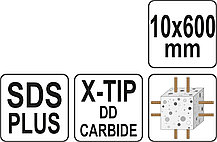 Сверло по бетону SDS+ X-TIP 10x600мм "Yato"YT-41962, фото 3