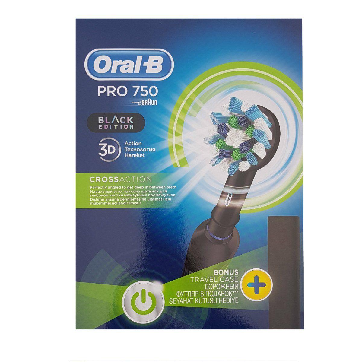 Электрическая зубнaя щеткa Braun Oral-B Cross Action PRO 750 Black edition (D16.513.UX Black Edition) - фото 5 - id-p94217920