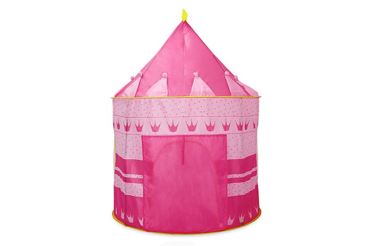 Детский игровой домик палатка "Замок" шатер различные цвета ( синий, розовый ) для принцессы для девочек - фото 4 - id-p25898440