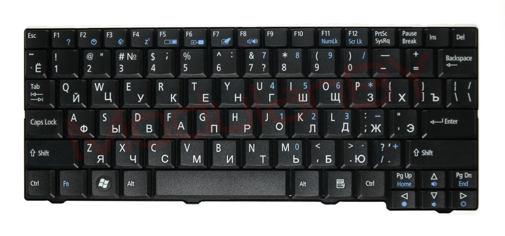 Клавиатура для ноутбука Acer Aspire One 751 One 751h One A110 One A150 черная