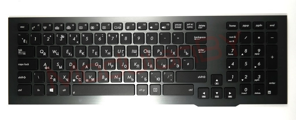 Клавиатура для ноутбука ASUS G75 G75V with numberpad и других моделей ноутбуков