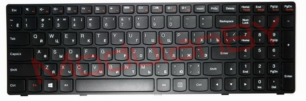 Клавиатура для ноутбука Lenovo G700 черная и других моделей ноутбуков