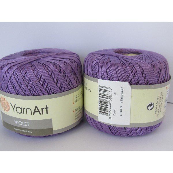 Пряжа YarnArt Violet цвет 6309 сиреневый - фото 2 - id-p94243001