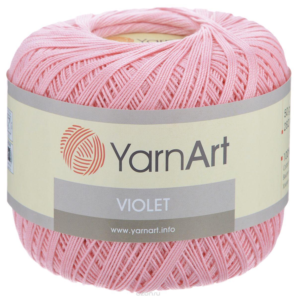 Пряжа YarnArt Violet цвет 6313 розовый