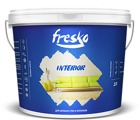 Краска водно-дисперсионная "Fresko Interior" белая 2,0кг. Цена указана без НДС