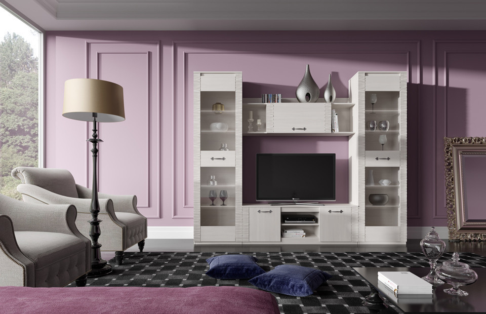 Шкаф пенал в гостиную Элана ( 2 варианта цвета) фабрика МебельГрад - фото 7 - id-p94277833