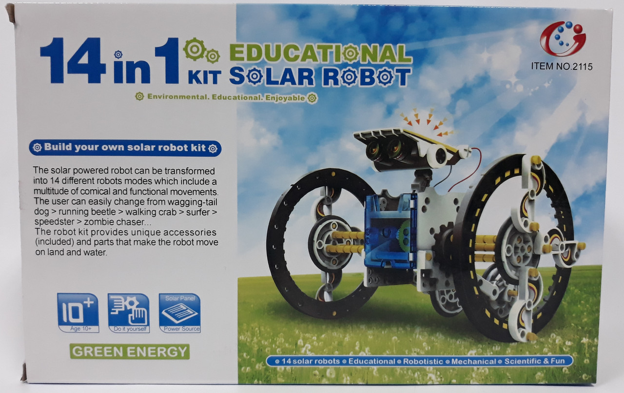 Конструктор на солнечных батареях EDUCATIONAL SOLAR ROBOT 14 в 1