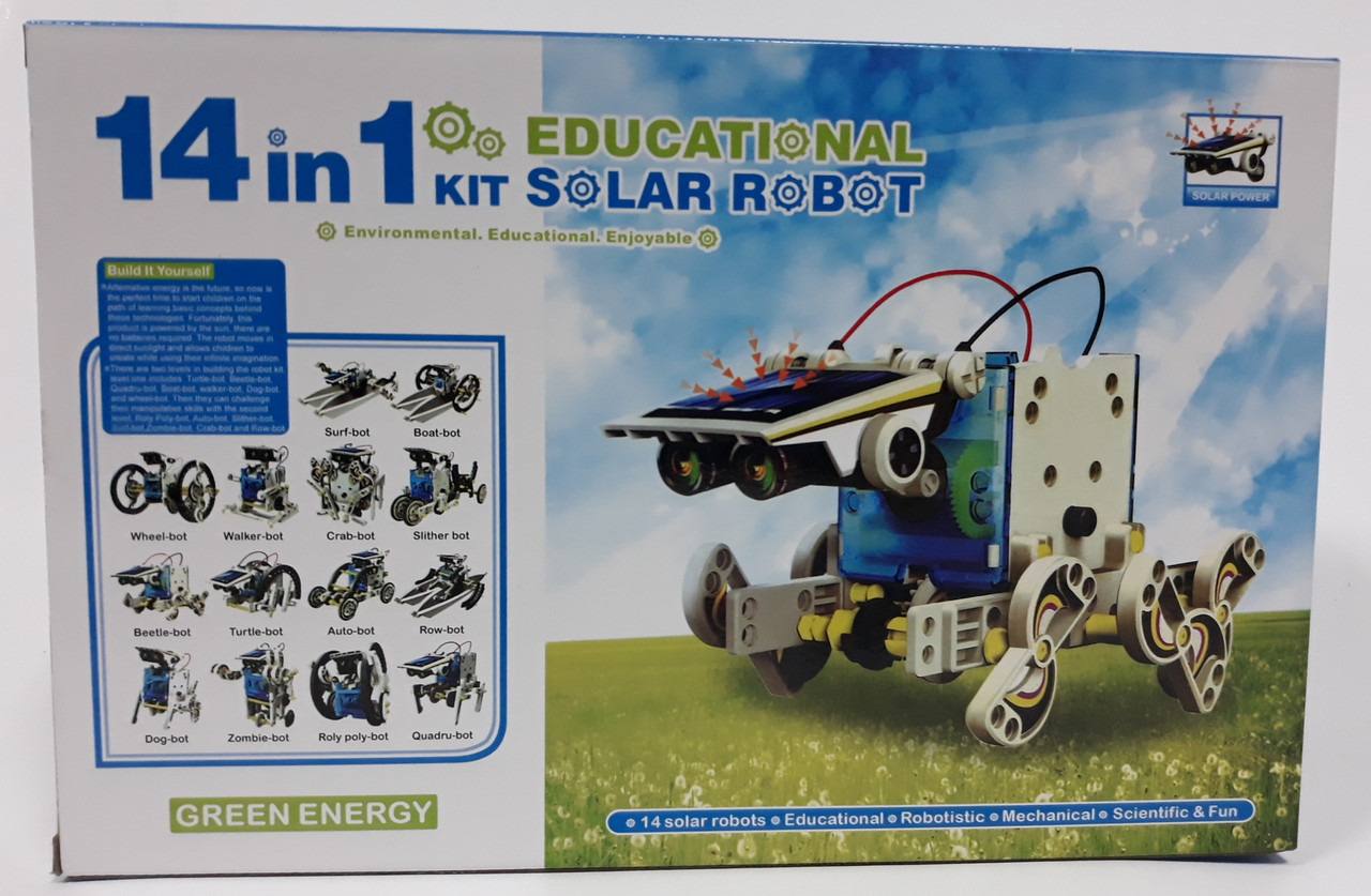 Конструктор на солнечных батареях EDUCATIONAL SOLAR ROBOT 14 в 1 - фото 2 - id-p94280585