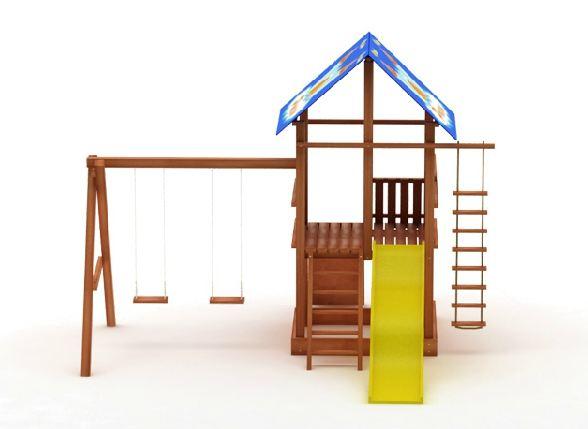 Детский спортивный комплекс для дачи Росинка-1 качели деревянные - фото 3 - id-p94293345
