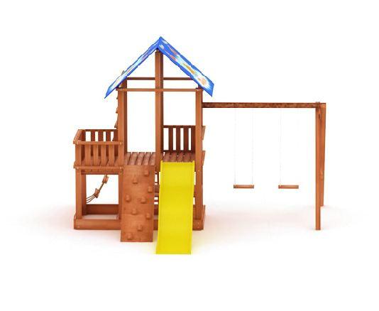 Детский спортивный комплекс для дачи Росинка-2 качели деревянные - фото 5 - id-p94293344