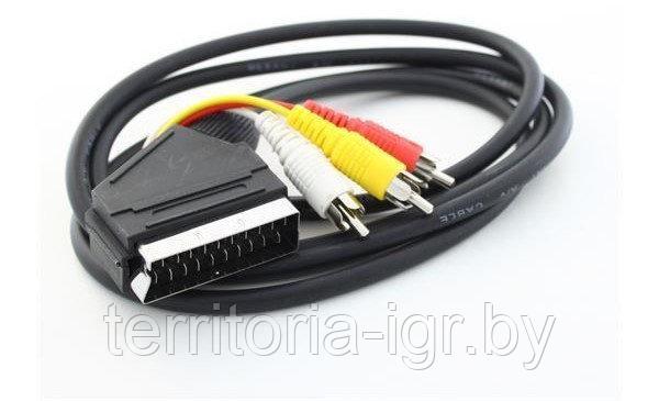 Кабель scart rca. SCART 3rca. Переходник скарт 3rca. Кабель SCART 3xrca (тюльпан). Шнур скарт тюльпан.