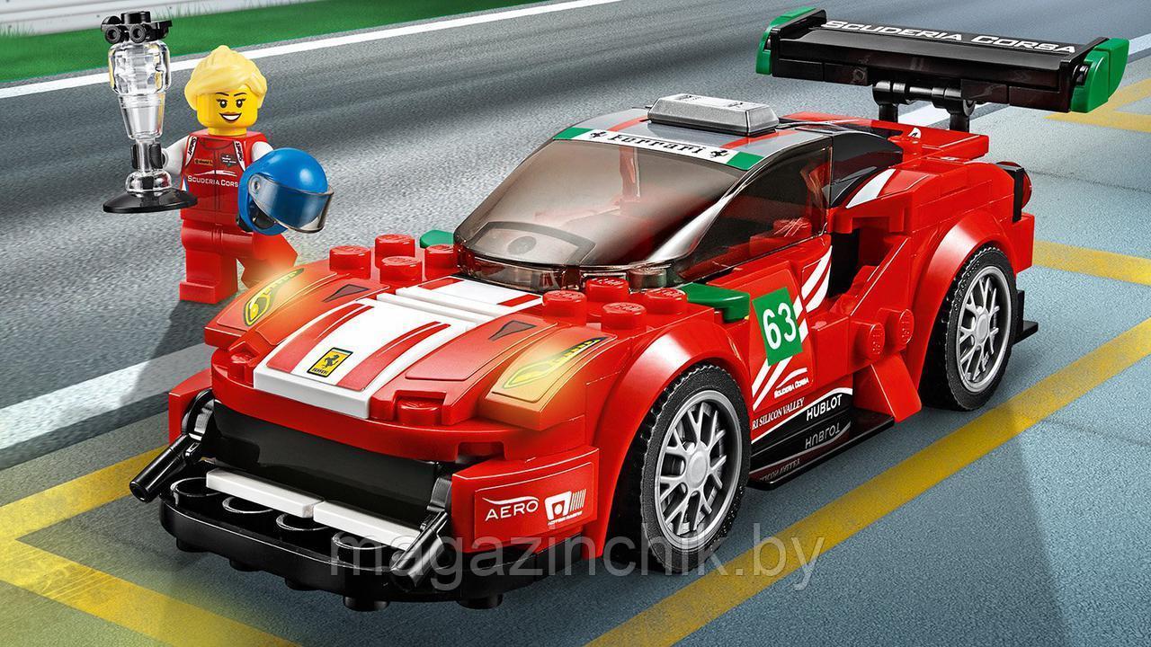 Конструктор Speed Champions Феррари 488 GT3 Scuderia Corsa 10943, аналог лего 75886 - фото 5 - id-p94298592