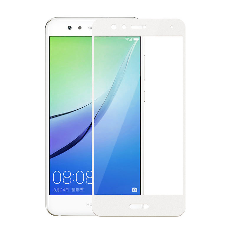 Защитное стекло для Huawei P10 lite (полноразмерное, белое)