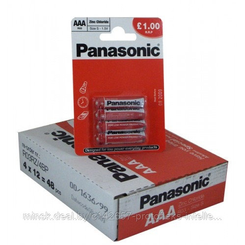 Элемент питания 1.5V АAA Panasonic R03 