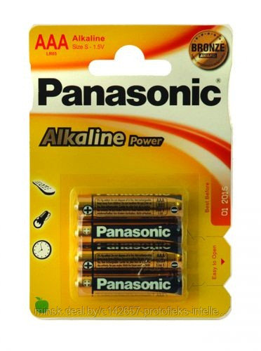Элемент питания 1.5V AAA Panasonic LR03 Alcaline 