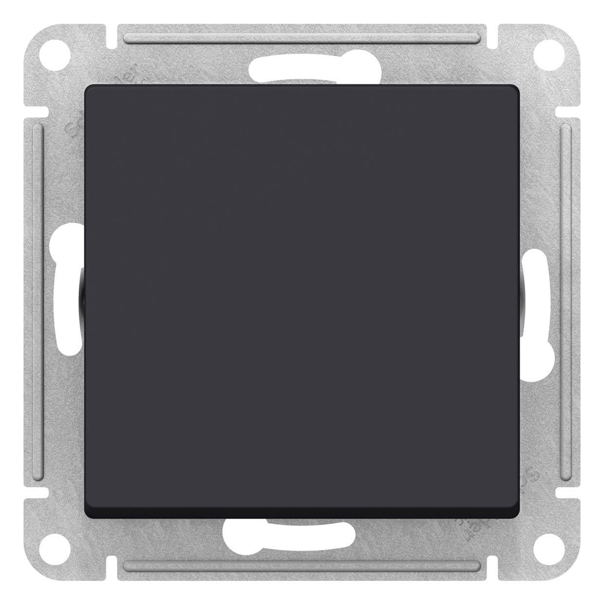 Выключатель одноклавишный, цвет Карбон (Schneider Electric ATLAS DESIGN)