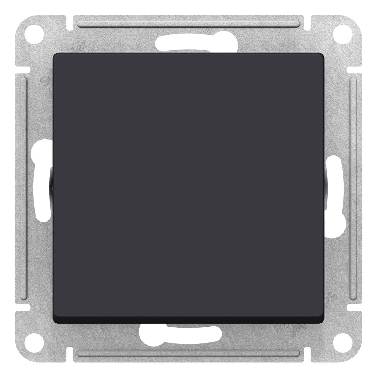 Выключатель проходной (переключатель) одноклавишный, цвет Карбон (Schneider Electric ATLAS DESIGN) - фото 2 - id-p94085533