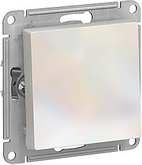 Выключатель одноклавишный, цвет Жемчуг (Schneider Electric ATLAS DESIGN)
