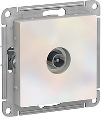 Телевизионная TV розетка оконечная 1DB, цвет Жемчуг (Schneider Electric ATLAS DESIGN)