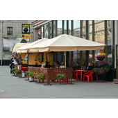 Зонт для торговли квадратный 2,5x2,5 метра (Сталь) - фото 2 - id-p94325960