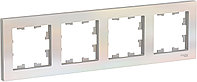 Рамка четырехместная универсальная, цвет Жемчуг (Schneider Electric ATLAS DESIGN)