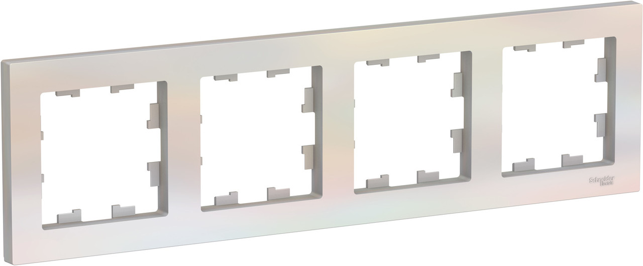 Рамка четырехместная универсальная, цвет Жемчуг (Schneider Electric ATLAS DESIGN) - фото 1 - id-p94315741